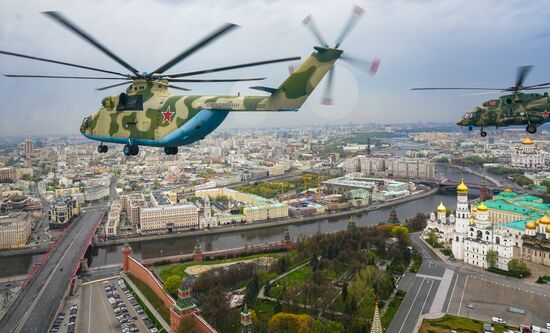 Репетиция воздушного парада Победы в Москве