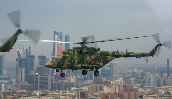 Репетиция воздушного парада Победы в Москве