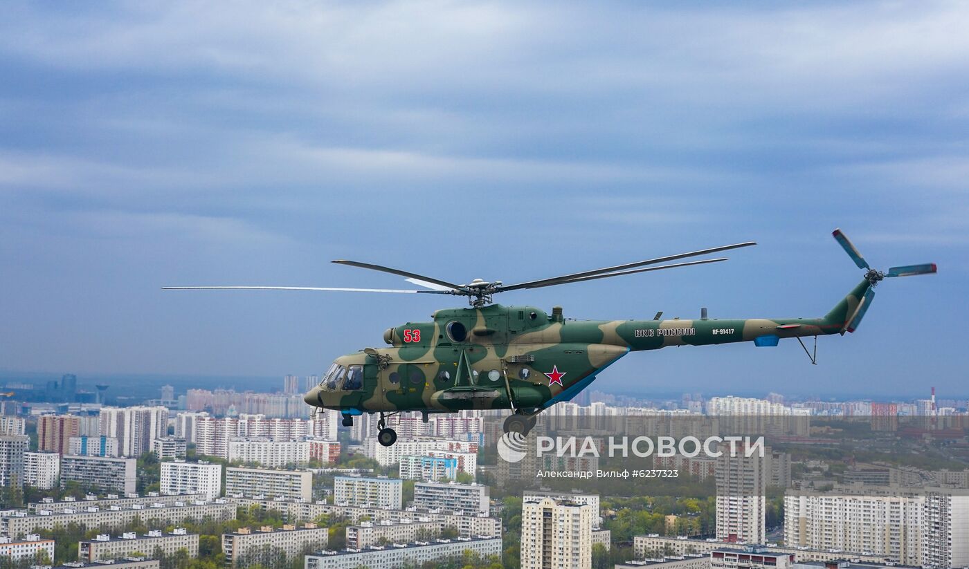 Репетиция воздушного парада Победы в Москве