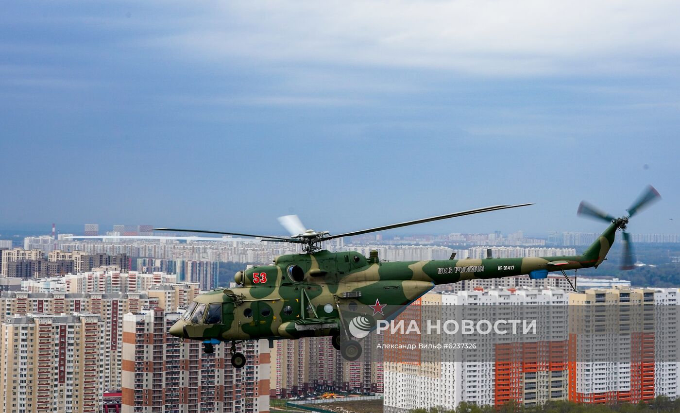 Репетиция воздушного парада Победы в Москве