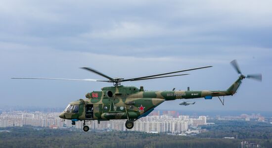 Репетиция воздушного парада Победы в Москве
