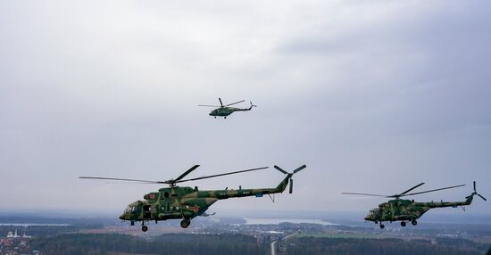 Репетиция воздушного парада Победы в Москве