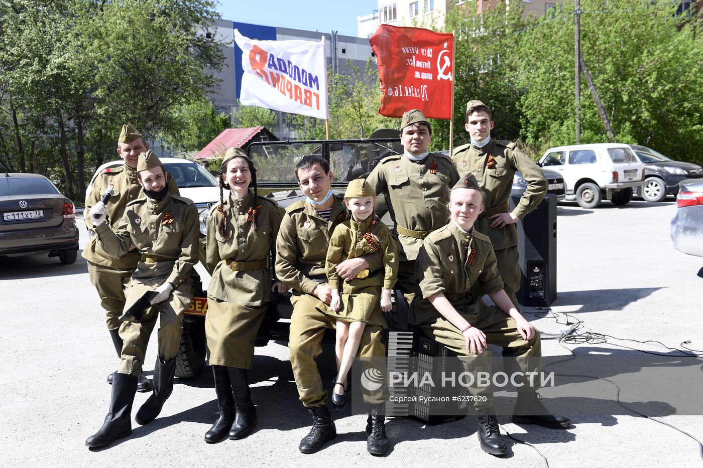 Празднование Дня Победы в городах России