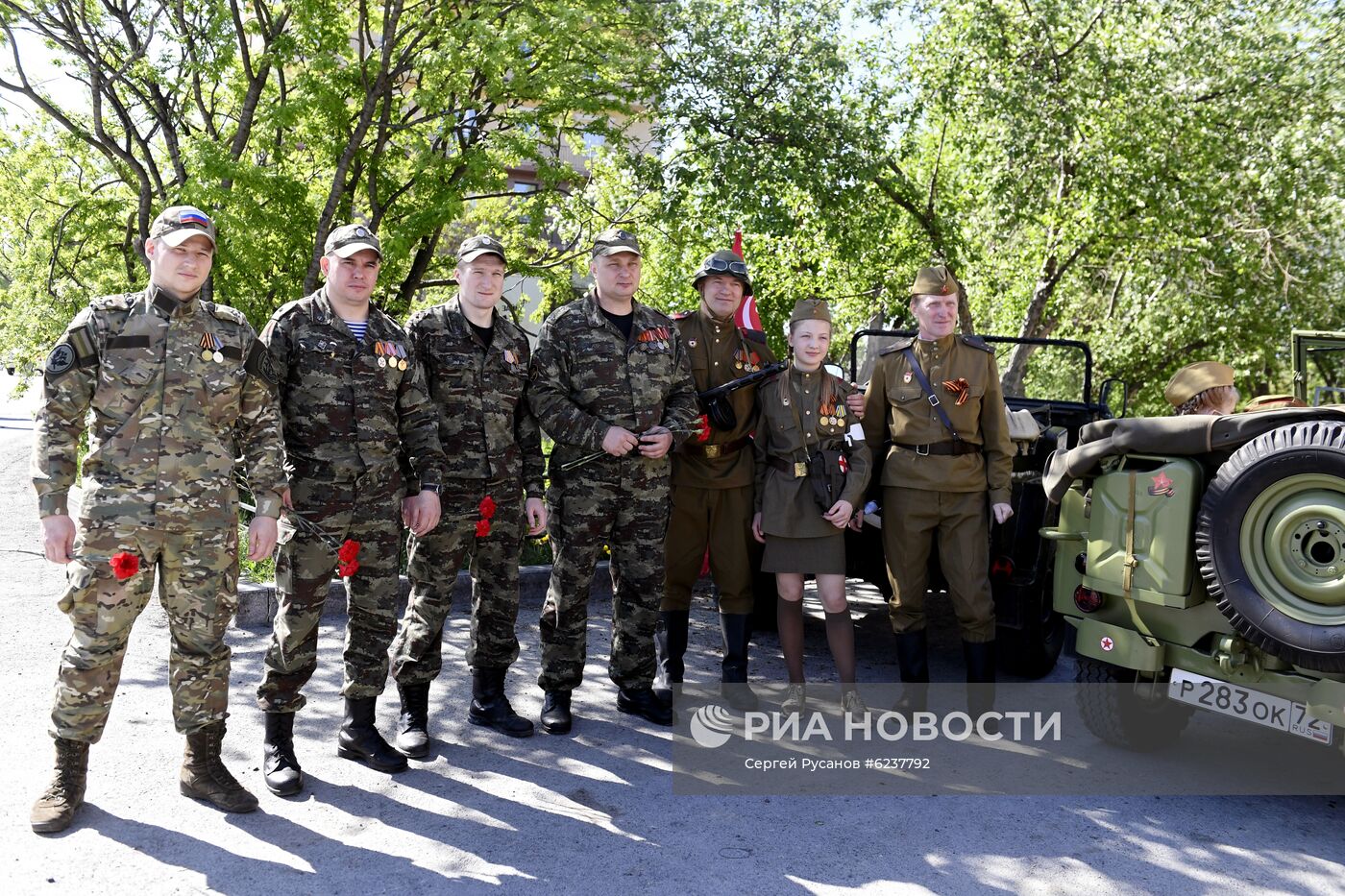 Празднование Дня Победы в городах России