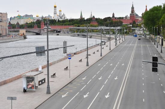 Москва во время режима самоизоляции жителей