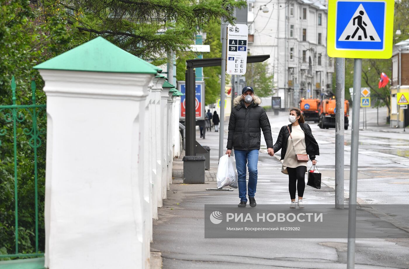 Москва во время режима самоизоляции жителей