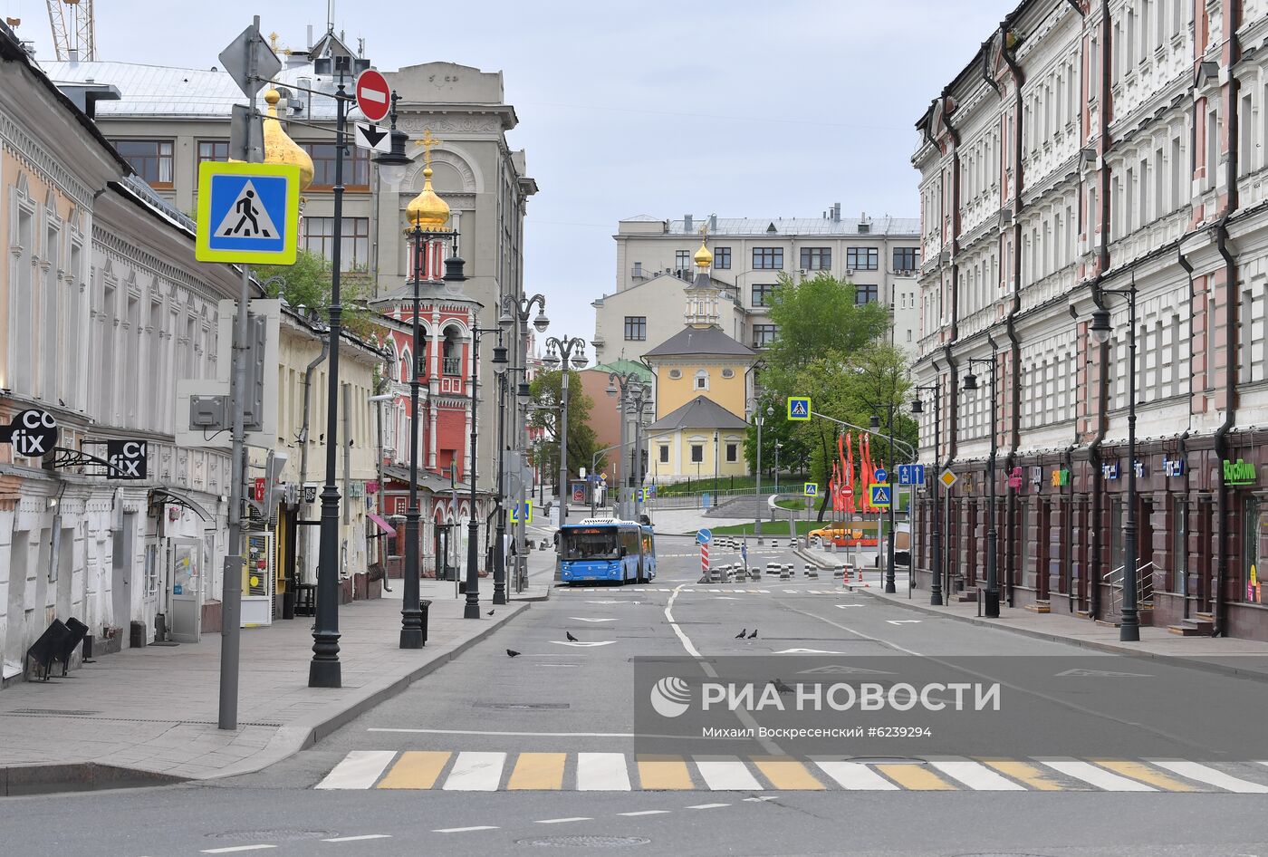 Москва во время режима самоизоляции жителей