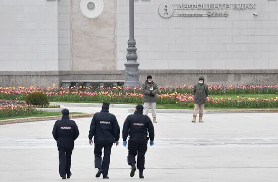 Москва во время режима самоизоляции жителей