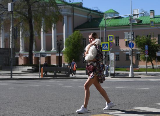 Москва во время режима самоизоляции жителей