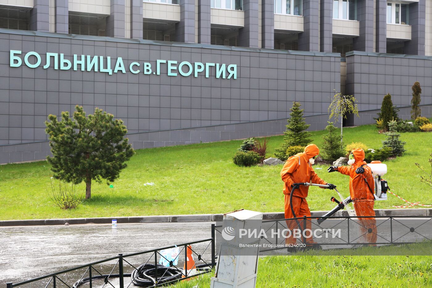 Пожар в больнице Святого Георгия в Санкт-Петербурге