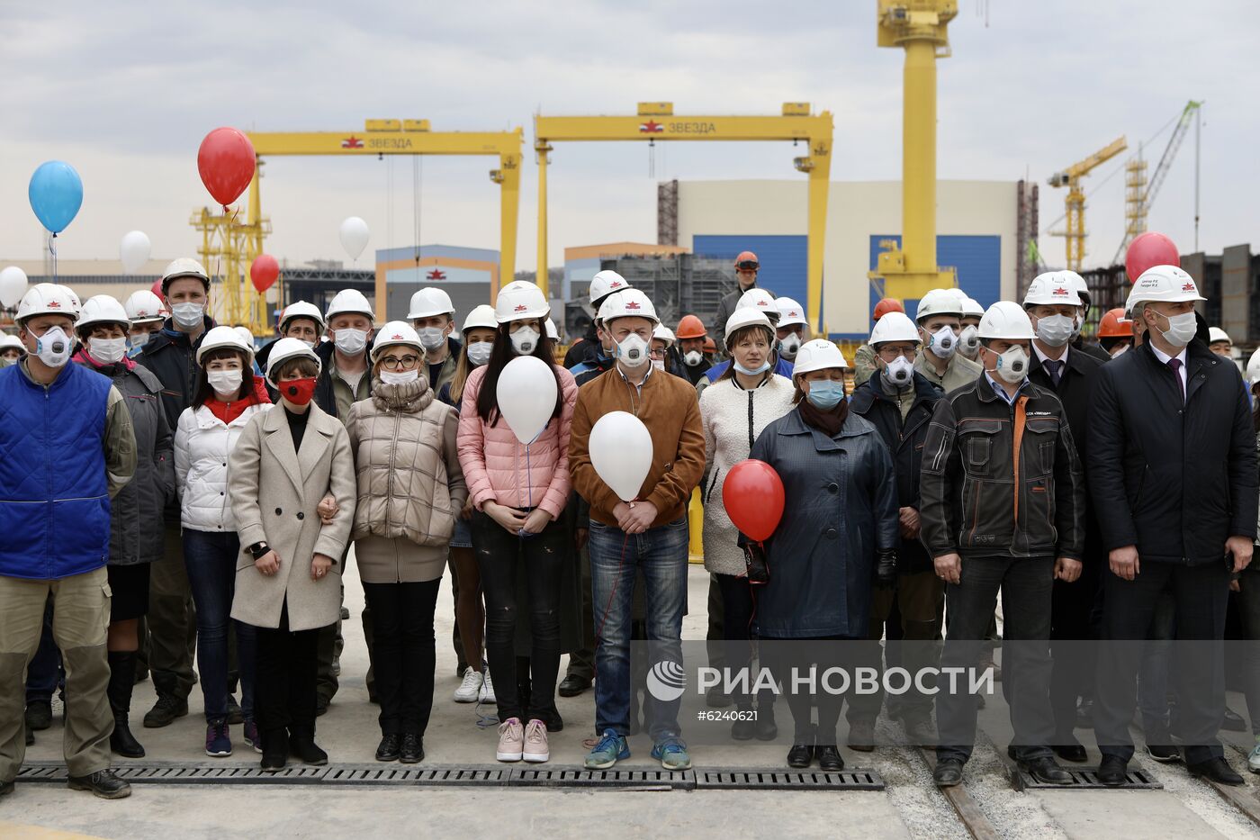 Спуск на воду танкера "Владимир Мономах" в Приморье