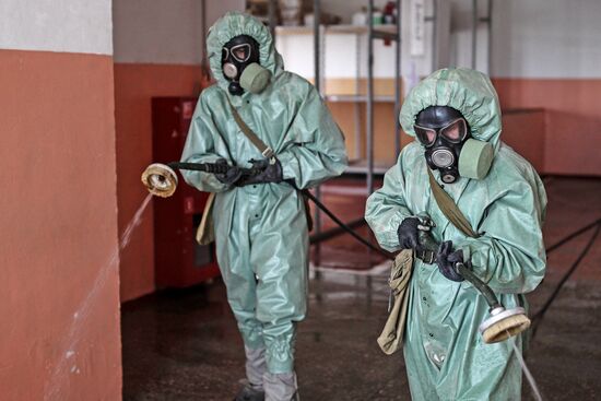 Дезинфекция военкомата в Краснодаре