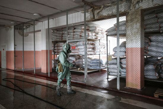 Дезинфекция военкомата в Краснодаре