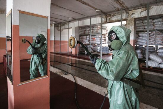 Дезинфекция военкомата в Краснодаре