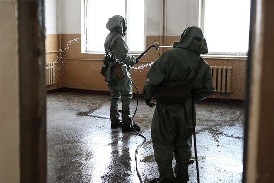 Дезинфекция военкомата в Краснодаре