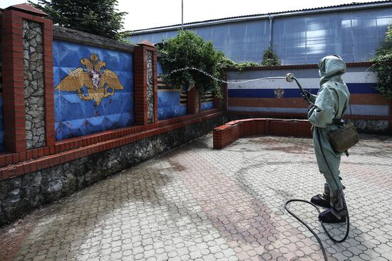 Дезинфекция военкомата в Краснодаре