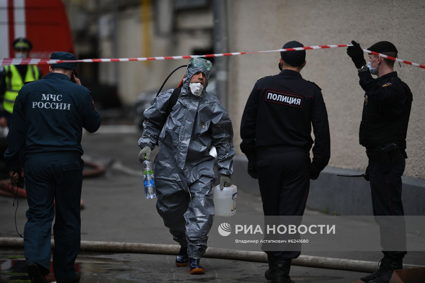 Пожар в жилом доме в Москве