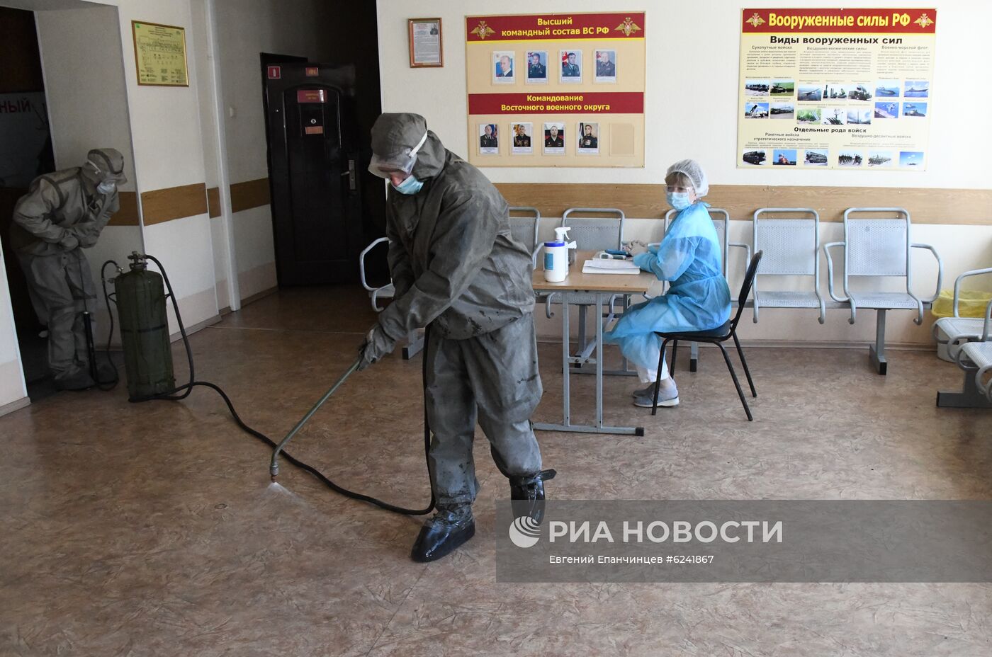 Дезинфекция военкоматов в городах России