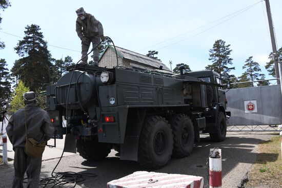 Дезинфекция военкоматов в городах России