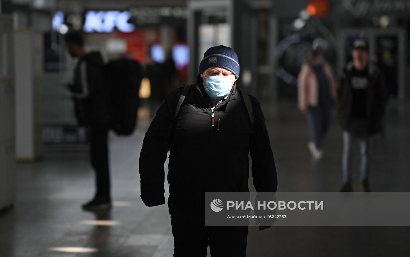 Курский вокзал во время пандемии коронавируса 