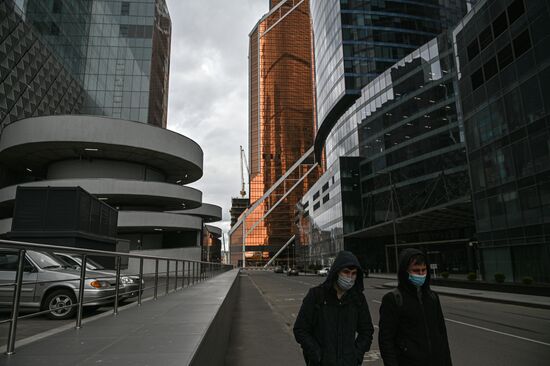 Москва во время режима самоизоляции жителей