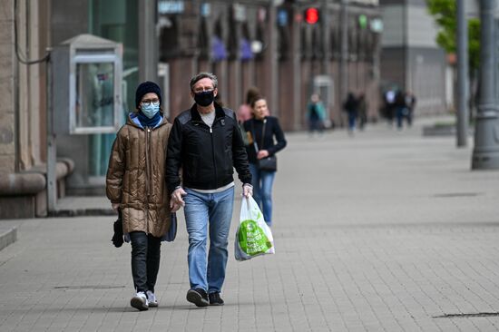 Москва во время режима самоизоляции жителей