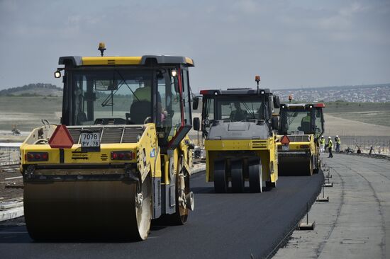 Строительство трассы "Таврида" в Крыму