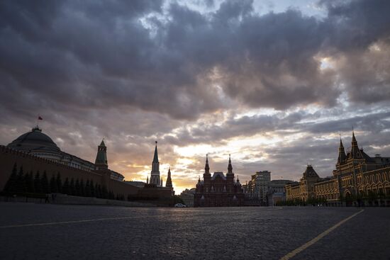 Москва во время режима самоизоляции жителей