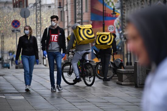 Москва во время режима самоизоляции жителей