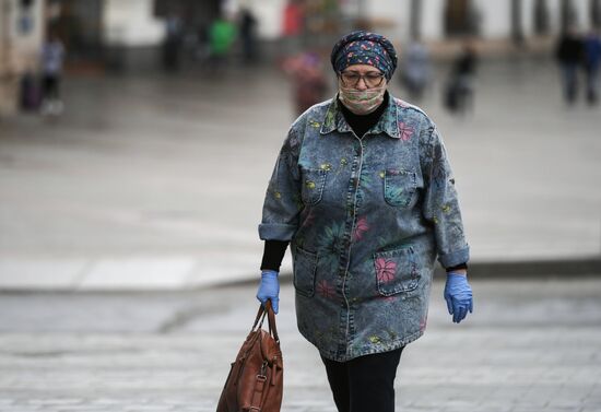 Москва во время режима самоизоляции жителей 