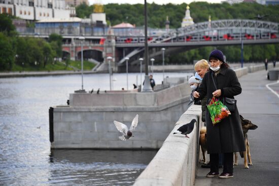Москва во время режима самоизоляции жителей