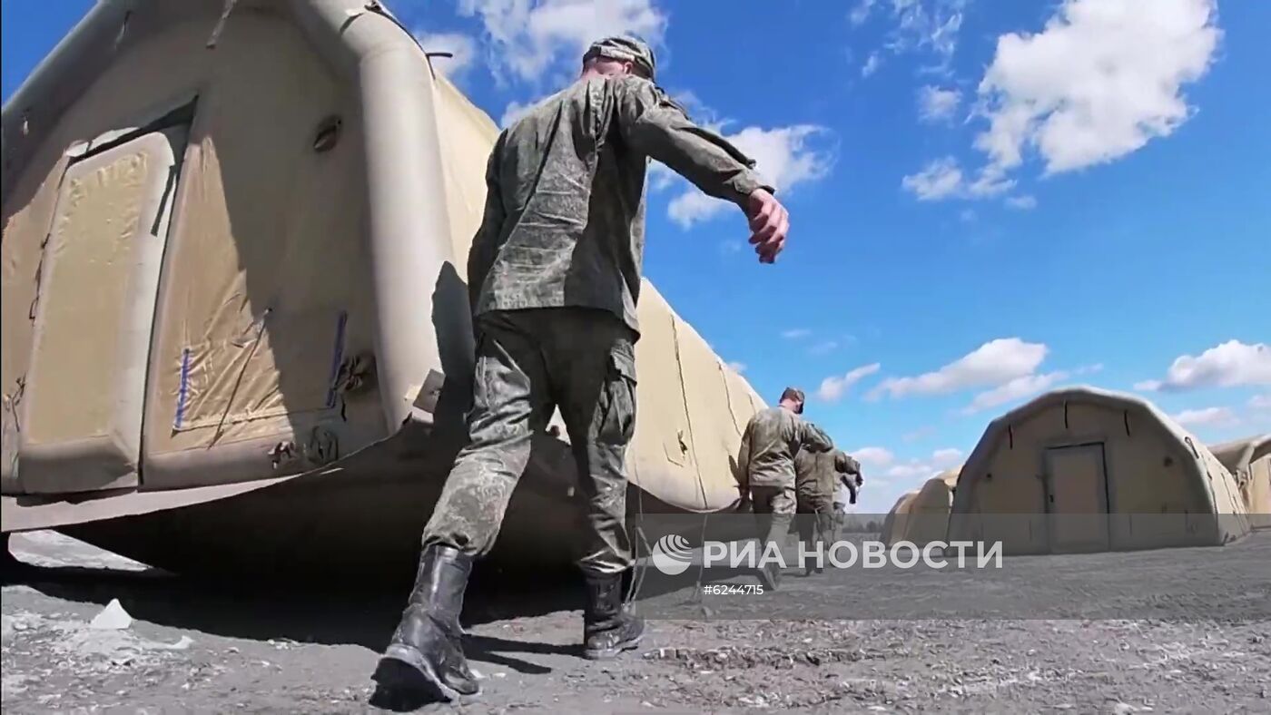 Военнослужащие ЦВО развернули полевой мобильный госпиталь в Красноярском крае