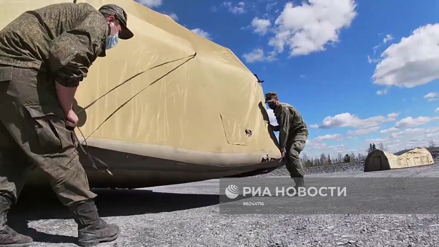 Военнослужащие ЦВО развернули полевой мобильный госпиталь в Красноярском крае