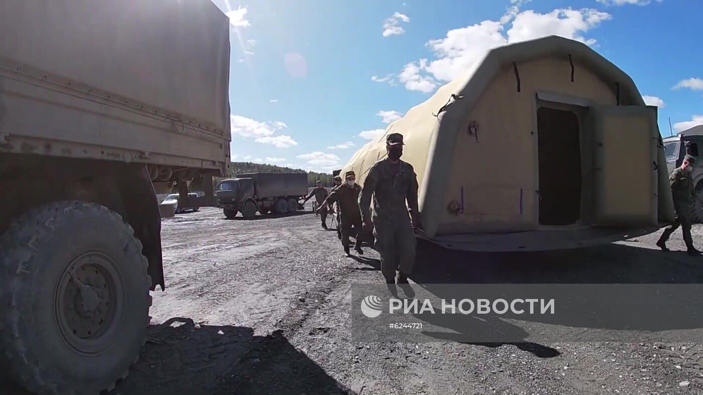 Военнослужащие ЦВО развернули полевой мобильный госпиталь в Красноярском крае