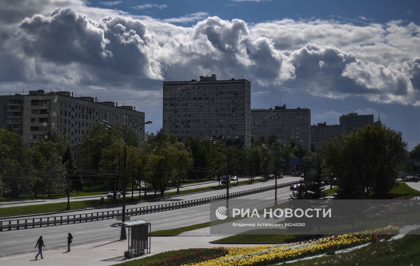 Москва во время режима самоизоляции жителей