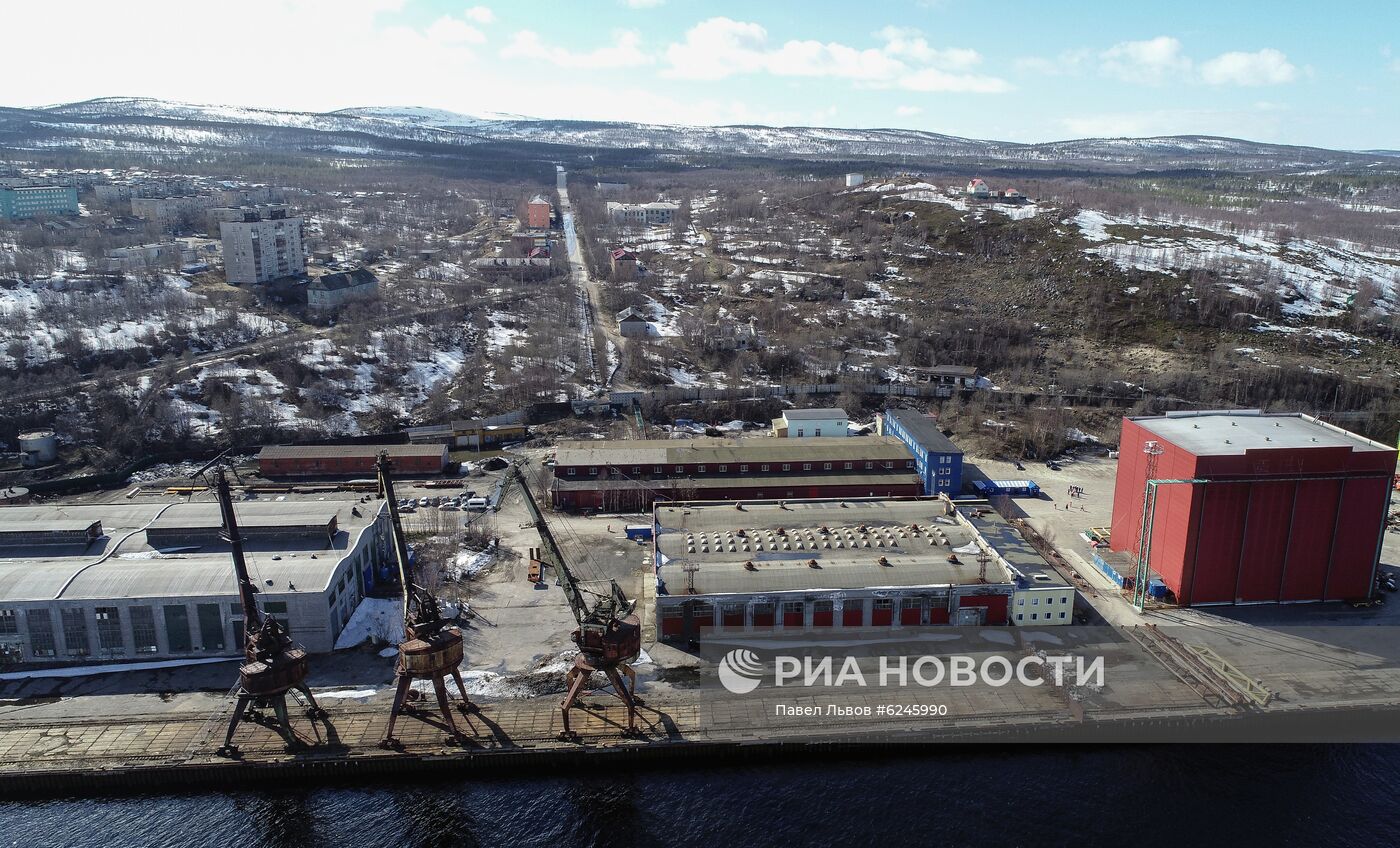 Производство компании "РусГазШельф" в Мурманске