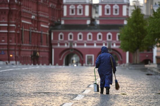 Москва во время режима самоизоляции жителей 