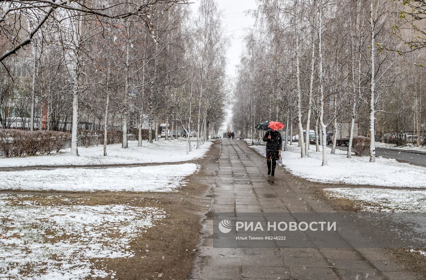 Снегопад в Карелии