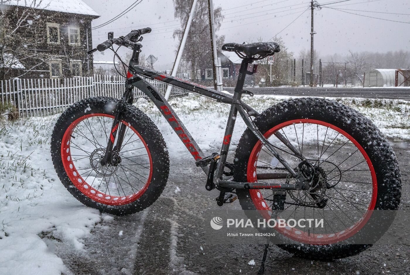 Снегопад в Карелии