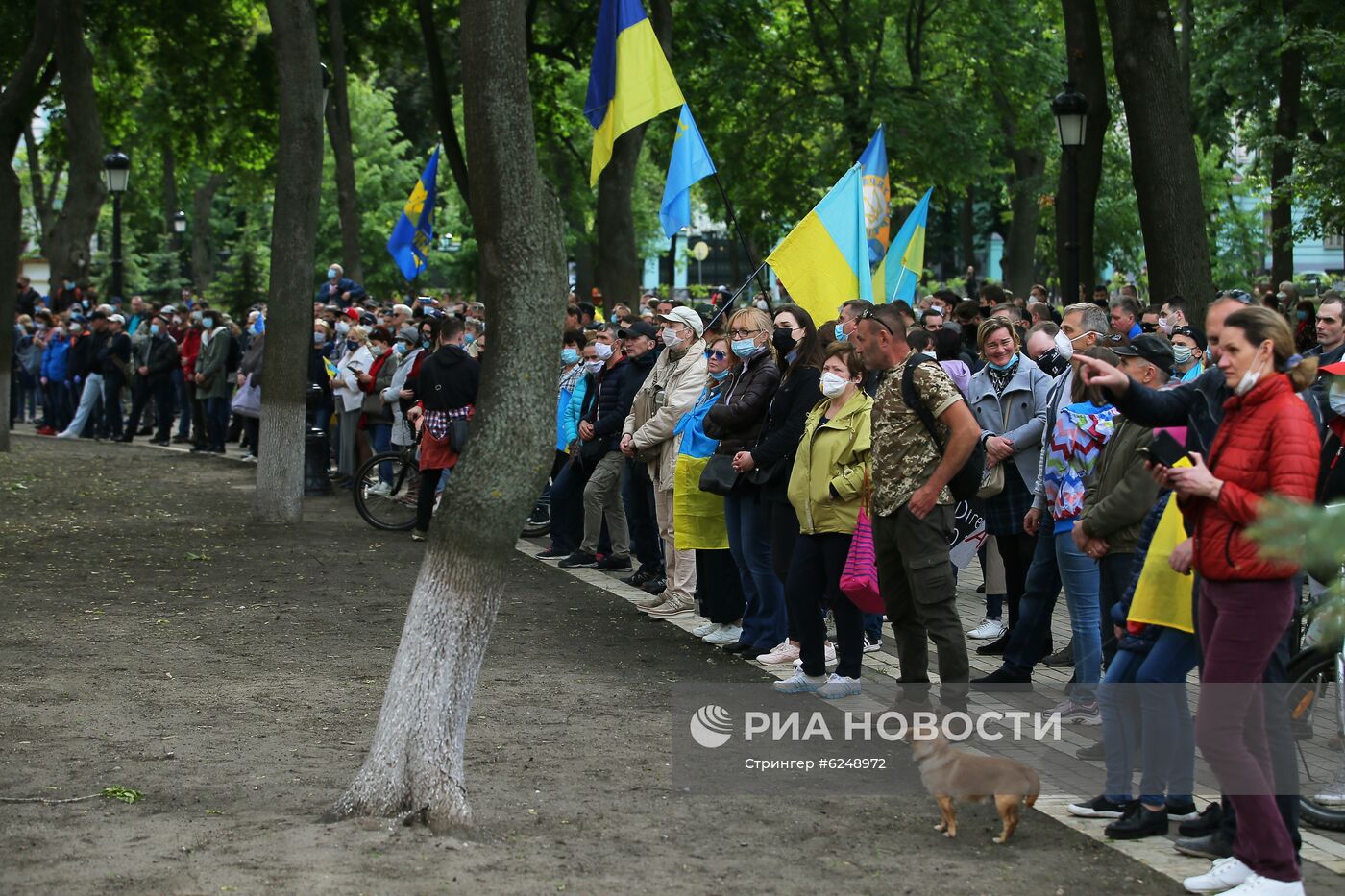 Протесты против В. Зеленского на Украине