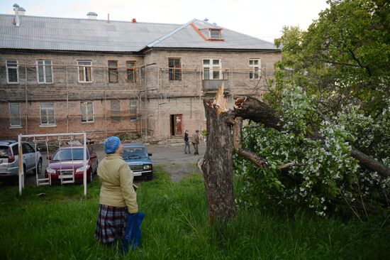 Последствия урагана в Свердловской области