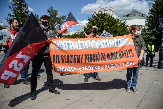 Акция протеста в Варшаве