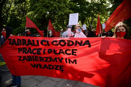 Акция протеста в Варшаве