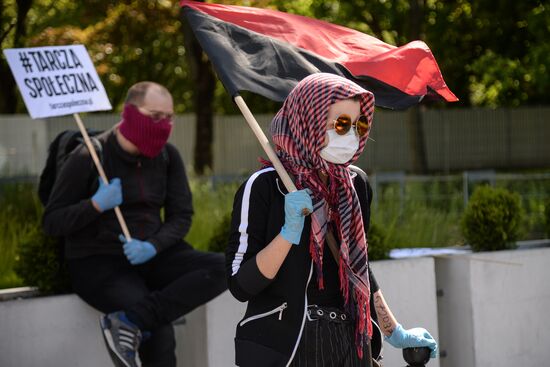 Акция протеста в Варшаве