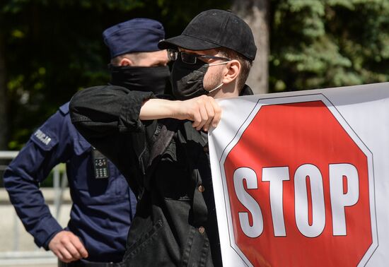 Акция протеста в Варшаве