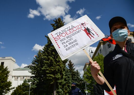 Акция протеста в Варшаве