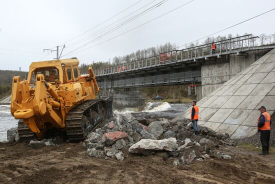 Ж/д сообщение с Мурманском прервано из-за паводка