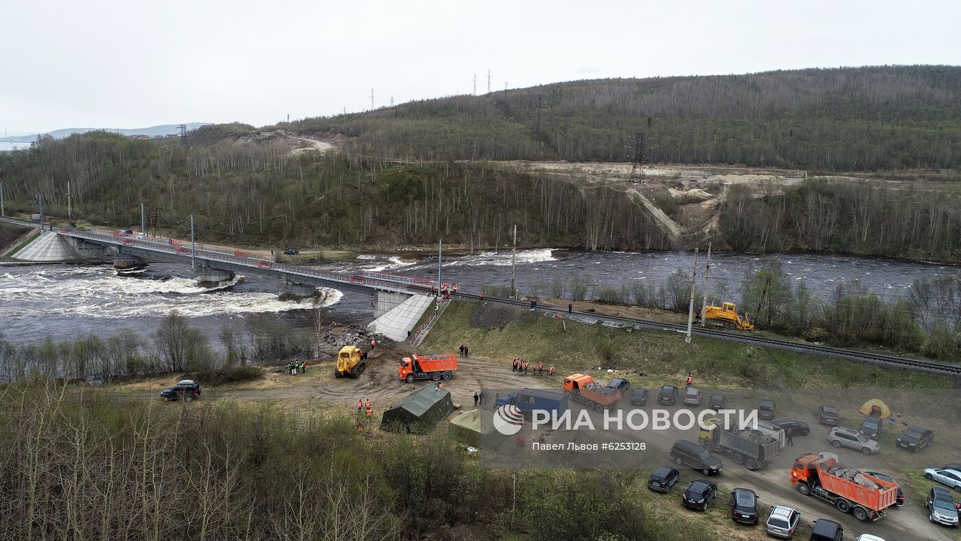 Ж/д сообщение с Мурманском прервано из-за паводка