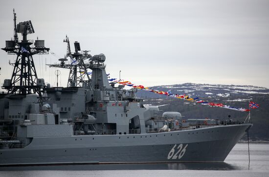 Празднование Дня Северного флота ВМФ России 