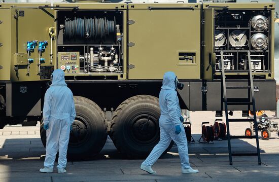 Дезинфекция крейсера "Аврора" в Санкт-Петербурге